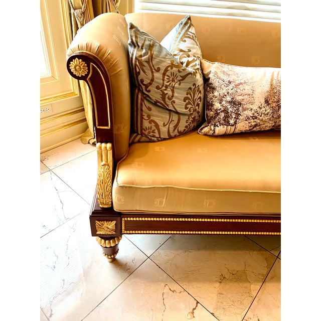 2010s Clive Christian Empress Silk Loveseat Sofa For Sale - Image 5 of 8