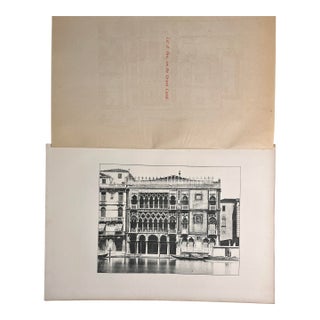 Antique Venice Ca' d'Oro Grand Canal Print For Sale