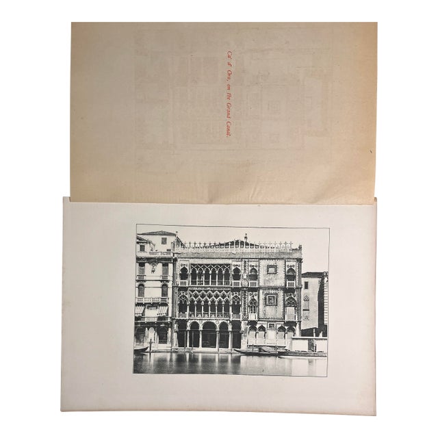 Antique Venice Ca' d'Oro Grand Canal Print For Sale