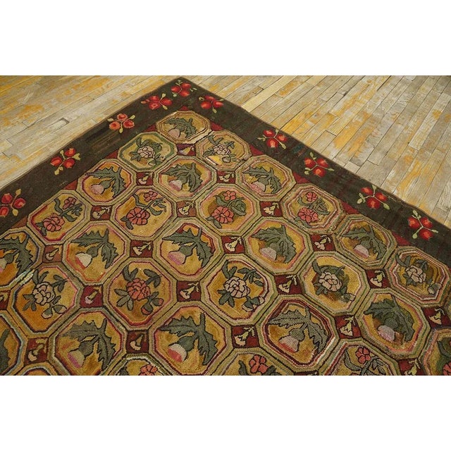 Antique American Hooked Rug For Sale - Image 11 of 12