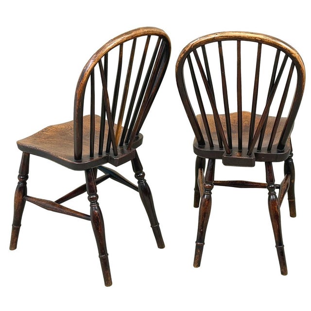 Brown Antique Kitchen Farmhouse Dining Chairs, 1840, Set of 6 For Sale - Image 8 of 17