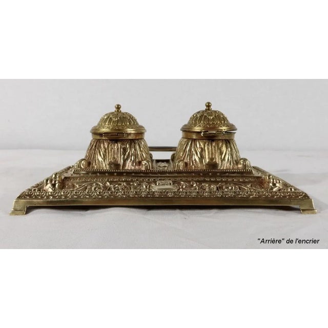 19th Century Golden Bronze Inkwell For Sale - Image 13 of 18