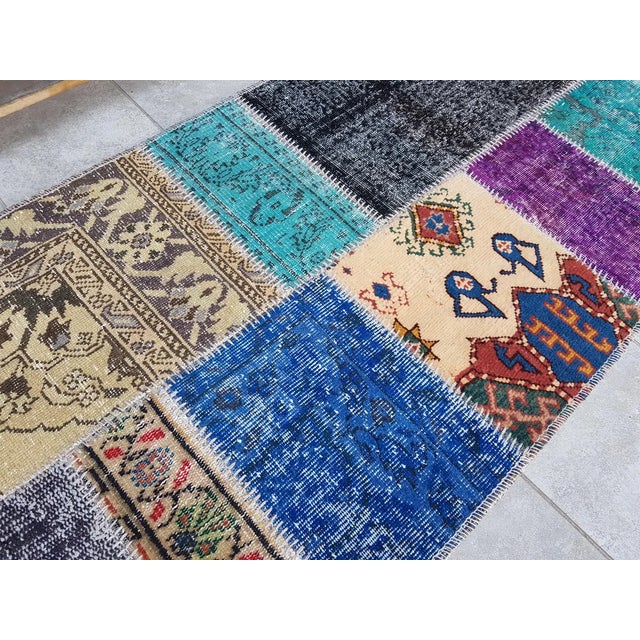 Bohemian Handknotted Vintage Runner Rug For Sale - Image 10 of 10