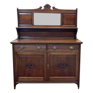 Art Nouveau English Buffet in Mahogany, 1890s For Sale