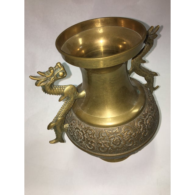 Dragons Handle Brass Vase Chairish