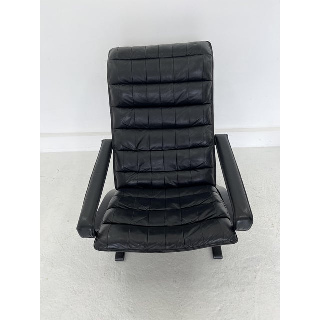 Black Vintage Siesta Chair with Ottoman by Ingmar Relling for Westnofa, 1960s, Set of 2 For Sale - Image 8 of 11