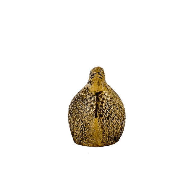 Vintage Mid-Century Modern Brass Quail Partridge For Sale - Image 4 of 9