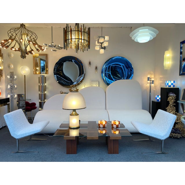 Pair of Amber Glass Cube Lamps, Italy, 1970s For Sale - Image 9 of 11