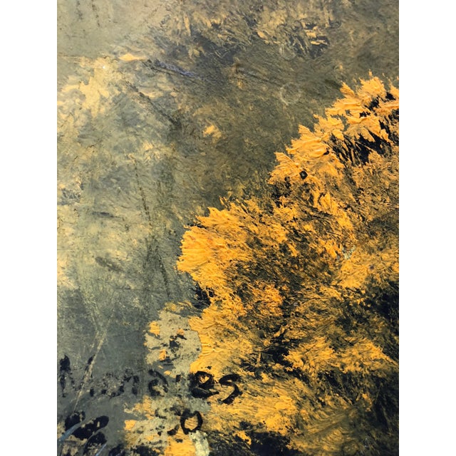 Paint 1960s Signed Gouache Painting "Tiger Hunt" For Sale - Image 7 of 10