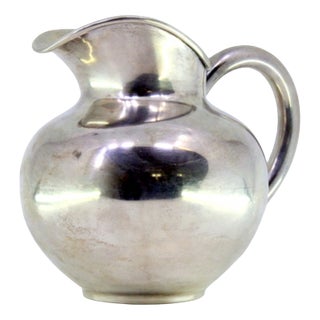 Silver Water Jug with Circular Base For Sale