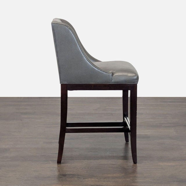 2000 - 2009 Leather and Wood Bar Stool For Sale - Image 5 of 8