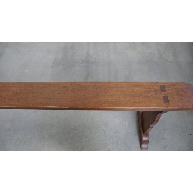 Wood Antique Hall Bench, France For Sale - Image 7 of 14
