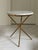 Vintage Gilt Faux Bamboo Tripod Base Gueridon Drinks Table / Side Table With Carrara Marble Top For Sale - Image 13 of 18