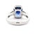 Alexander Beverly Hills Gia 8.23ct Emerald Cut Ceylon Sapphire Three-Stone Ring, Size 6 For Sale - Image 4 of 4