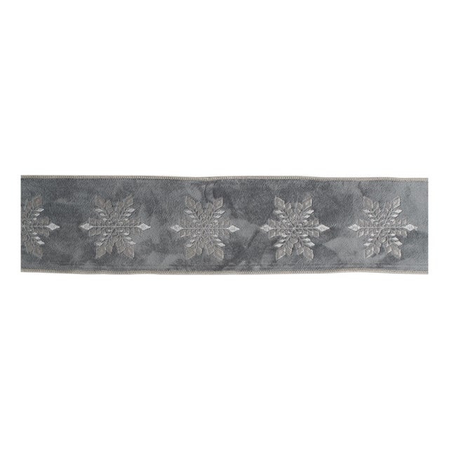 Snowflake Wired Ribbon 4" x 5 Yds. For Sale