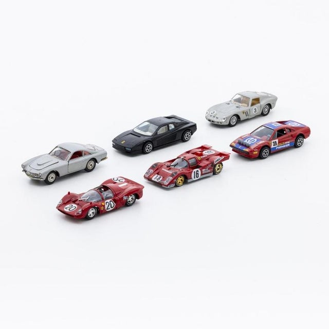 20th Century Miniature Ferrari Cars, Set of 6 For Sale - Image 6 of 6