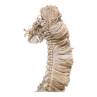 3 Yards of Samuel and Sons Beige/Camel Brush Trim For Sale