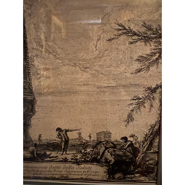 19th Century Framed Italian Print of Roman Ruins, 19th Century For Sale - Image 5 of 5