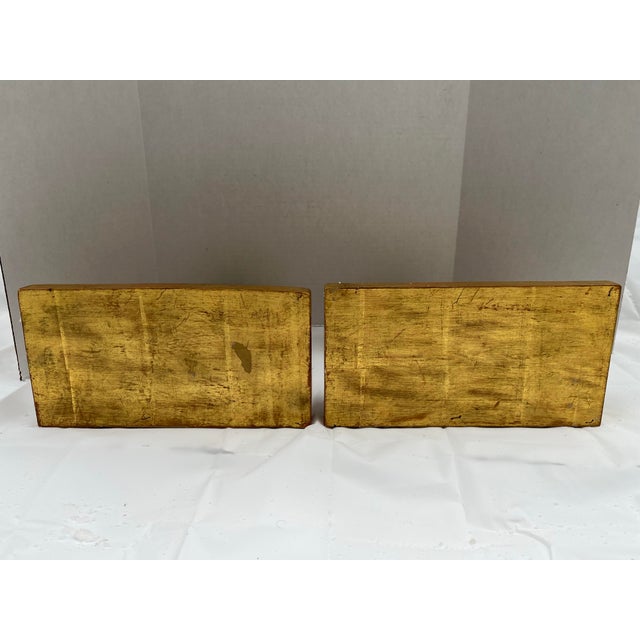 Gold Gold Carved Wood Wall Brackets a Pair For Sale - Image 8 of 10