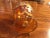 Amber 1980s Blown Glass Pedestal Egg For Sale - Image 8 of 9