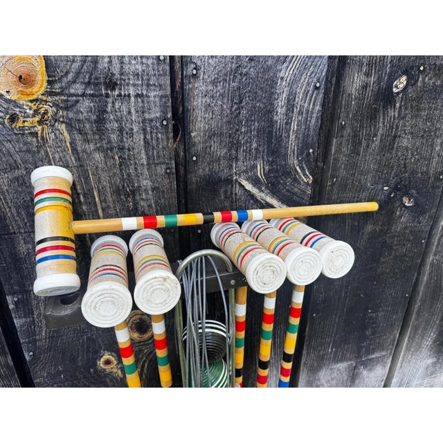 Vintage Croquet Set Made by Forster Made in USA Circa 1980s Full Set - 6 players Is a bit dirty will need a clean!...