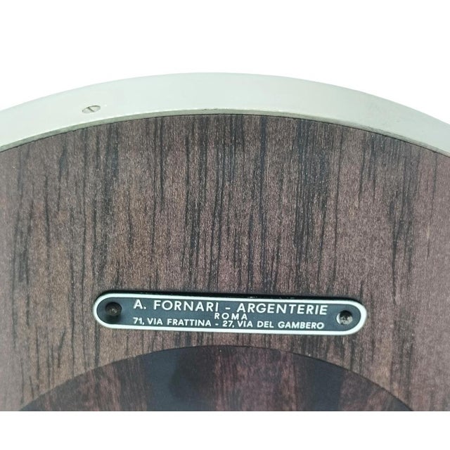 Round Roma Silverplate Photo Frame from Argenteria Fornari, Italy, 1970s For Sale - Image 7 of 8