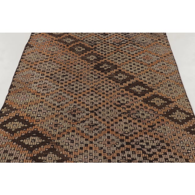 Rug & Kilim Vintage Turkish Kilim Runner With Diamond Lattice Geometry - Rug & Kilim For Sale - Image 4 of 10