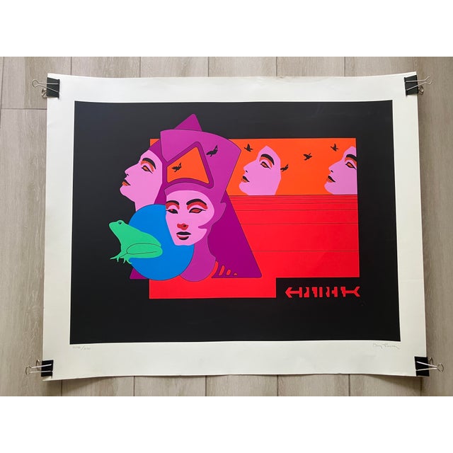 REDUCED TO SELL! Guy Peirce Signed Original Silkscreen. The piece is called Nefertiti and was produced circa 1979. It is...