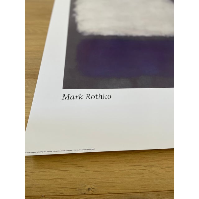 Mark Rothko (1903-1970), Blue and Grey, 1962, C/O Beeldrecht, Amsterdam, 1996, Courtesy Galerie Beyeler, Basel, Printed in Holland For Sale - Image 6 of 8