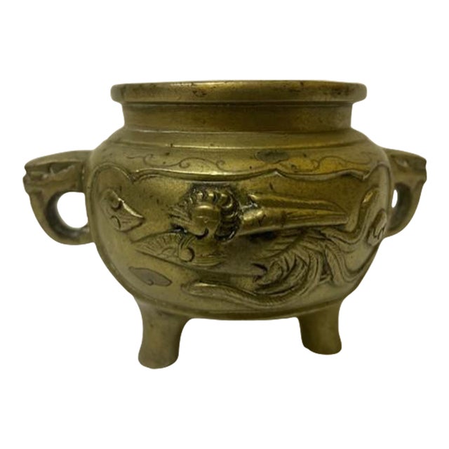 Antique 19th Century Chinese Cast Bronze Phoenix Censer For Sale