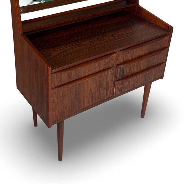 Wood Danish Walnut Veneer Vanity from Tibergaard, 1960s For Sale - Image 7 of 11