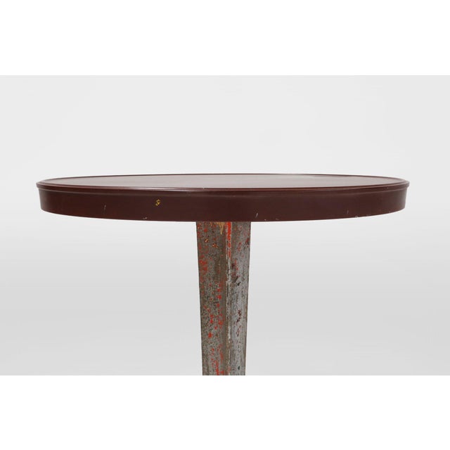 Mid-Century Modern Bistro Table with Bakelite Top by Louis Vuitton for Rex, France, 1930s For Sale - Image 3 of 15