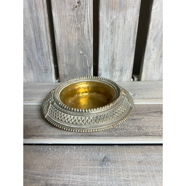 Early 19th Century 19th Century Indian Brass Repurposed Slave Anklet Dish / Ashtray For Sale - Image 5 of 8