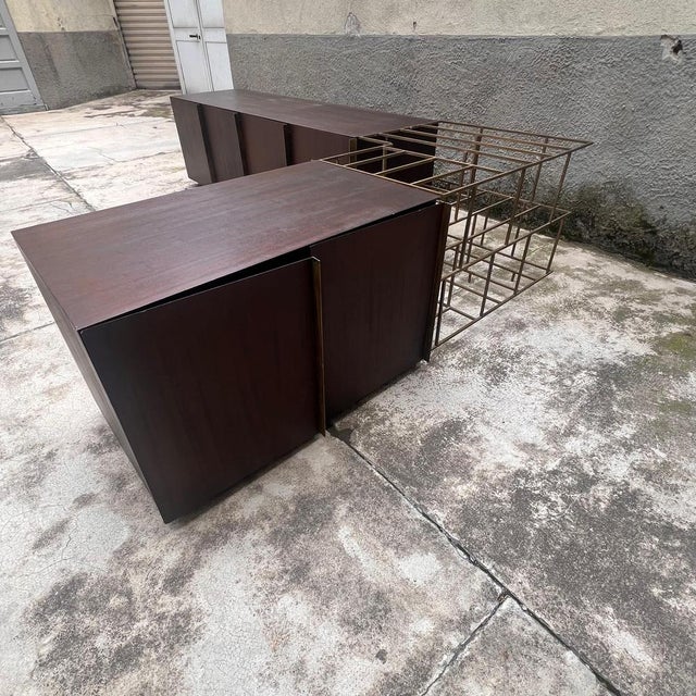 Black Train Sculptural Corner Sideboard attributed to Alberto Tonni, Italy, 1980s For Sale - Image 8 of 18