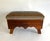 Brown Arts & Crafts Upholstered Foot Stool For Sale - Image 8 of 9