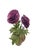 Vintage Toleware Purple Ranunculus Topiary Arrangement in Terracotta Pot For Sale - Image 4 of 12