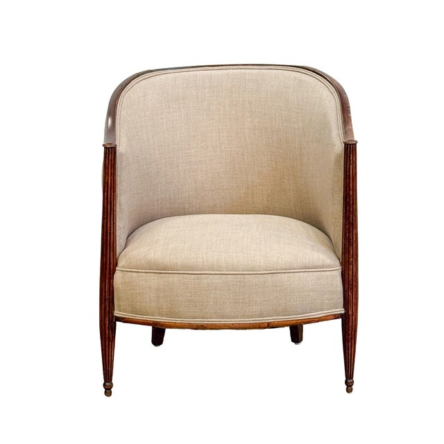 Art Deco Pair of French Lounge Chairs in the Art Deco Style (Individually Priced) For Sale - Image 3 of 15
