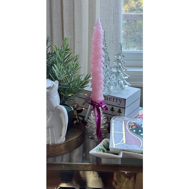 Metal Vintage Godinger Silver Plated Pinecone Motif Taper Candle Holder For Sale - Image 7 of 11