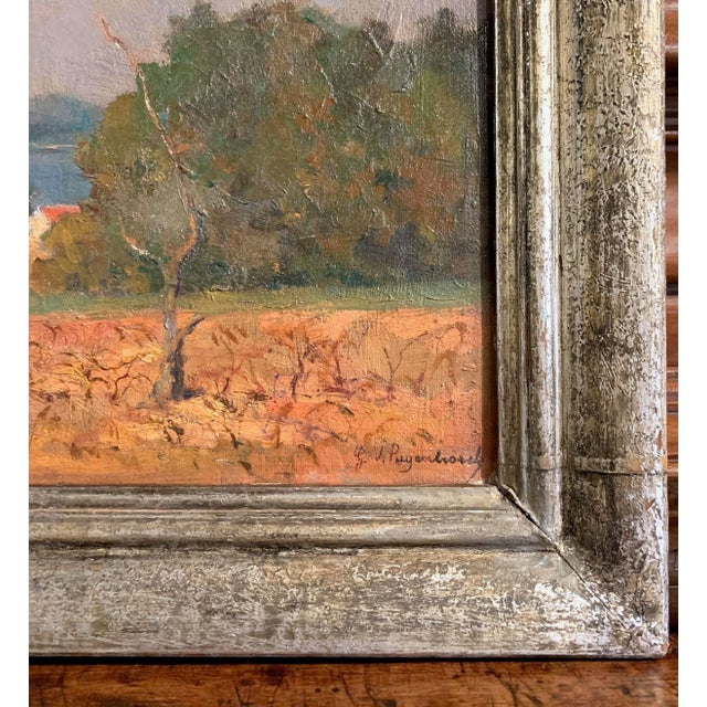 French Riviera Oil on Canvas Painting Signed G. Van Puyenbroeck, Dated 1932 For Sale - Image 4 of 11