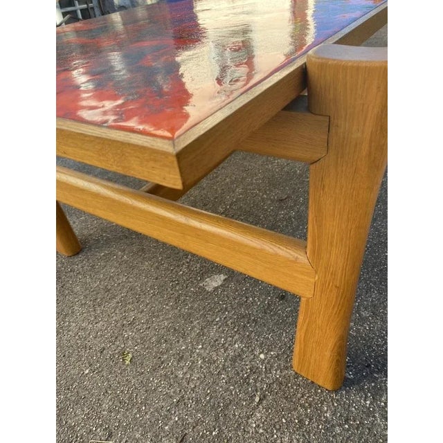 Vintage Enameled Coffee Table with Lava Effect Top, 1970s For Sale - Image 17 of 18