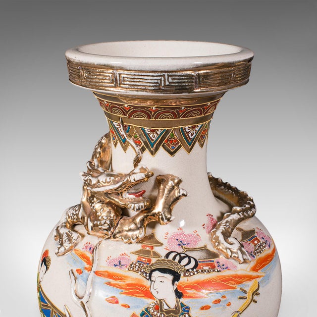 Pair of Antique Satsuma Vases, Japanese, Ceramic Baluster, Meiji, Late Victorian For Sale - Image 12 of 12