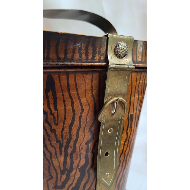 English Antique English Wooden Biscuit Box For Sale - Image 3 of 8