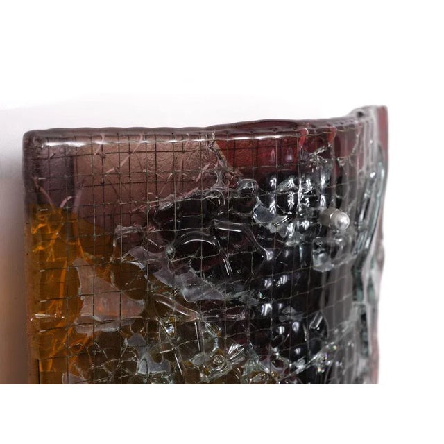 Black Van Tetterode Art Glass Amsterdam Wall Lamp, 1958 For Sale - Image 8 of 11