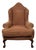 20th Century English Beech Wingback Armchair with Ball-and-Claw Feet For Sale