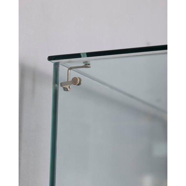 Glass Vintage Display Shelf with Wheels from Goppion Milano, 1970s For Sale - Image 7 of 18