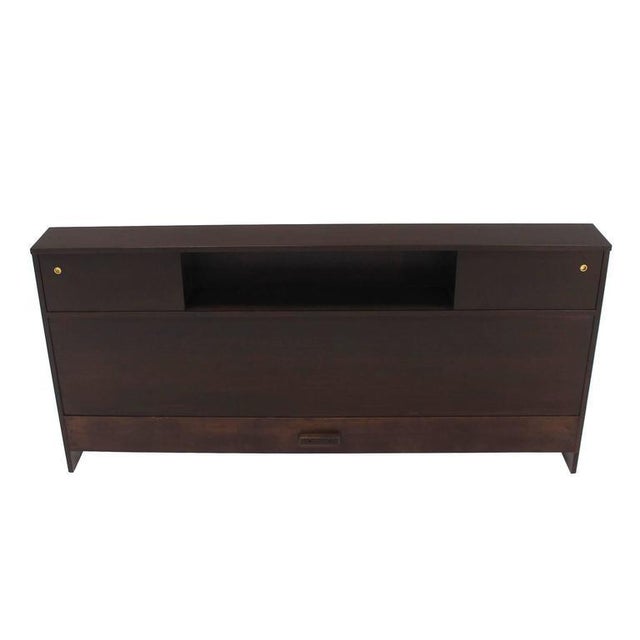 King-Size Mid-Century Modern Headboard With Bookcase ... Diy mid century modern headboard.