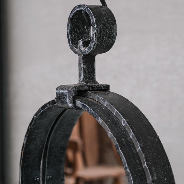 1950s Mid-Century Brutalist French Wall Mirror, 1950s For Sale - Image 5 of 7