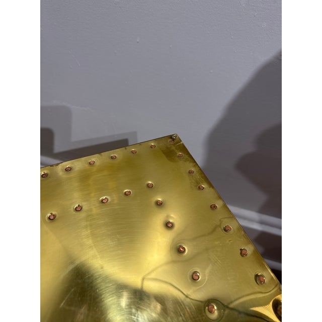 Mid 20th Century Sarreid Style Brass Chest For Sale - Image 5 of 8