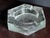 Mid-Century Modern Extra Large MCM Ice Glass Hexagon Ashtray For Sale - Image 3 of 9