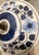 Mid 20th Century Delft Blue & White Porcelain Floral Hanging Chandelier Light Fixture 6 Arm For Sale - Image 10 of 10